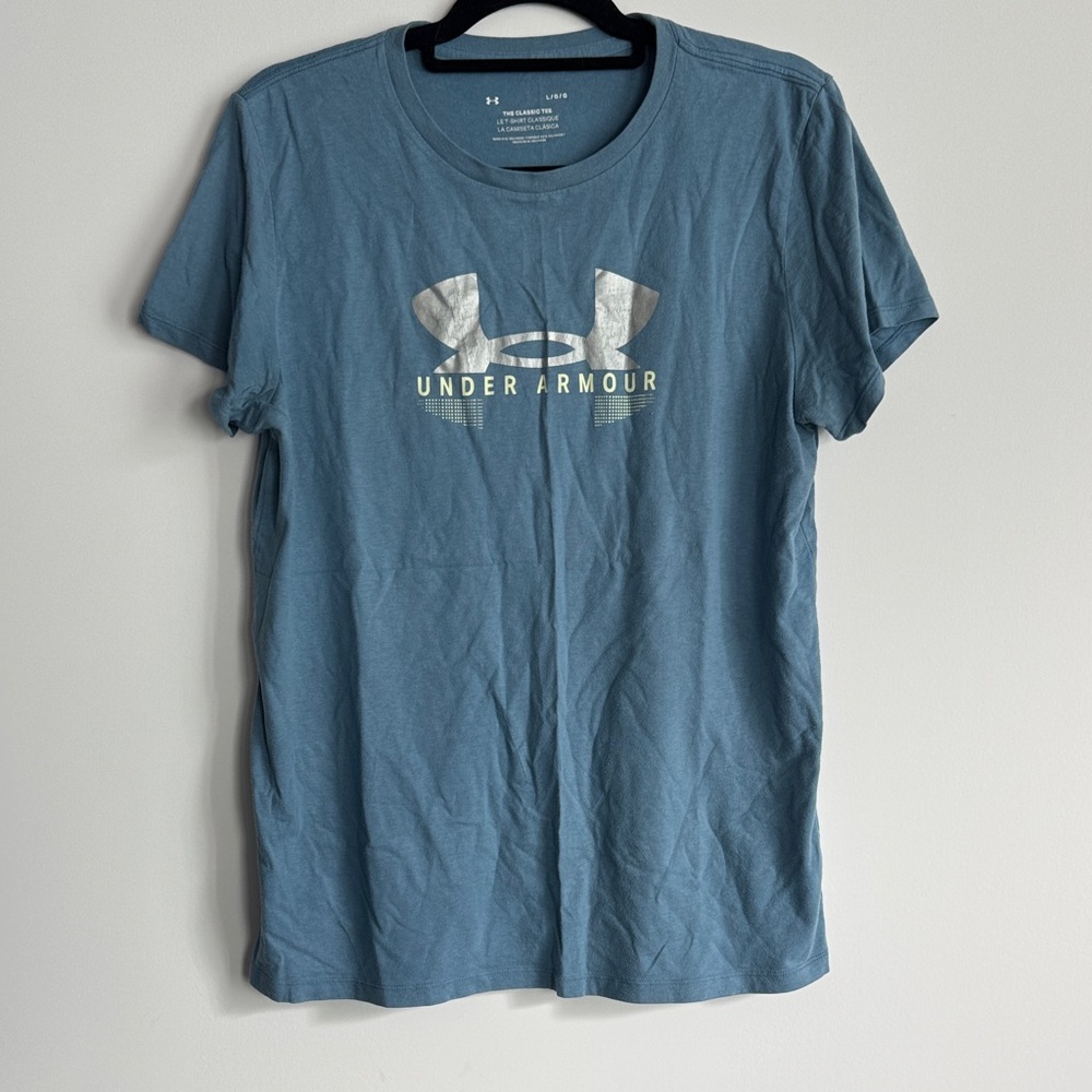 Under Armour Blue Short Sleeve Logo Tee Size L